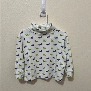 Little English Long Sleeve Tee White and Green